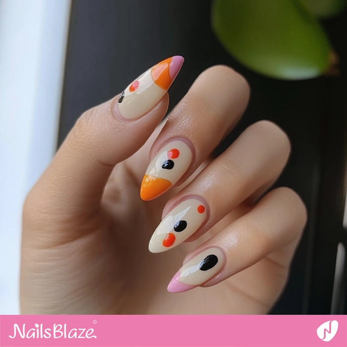 Abstract Nails Design in a Kawaii Pop Art Style | Abstract Nails - NB5506