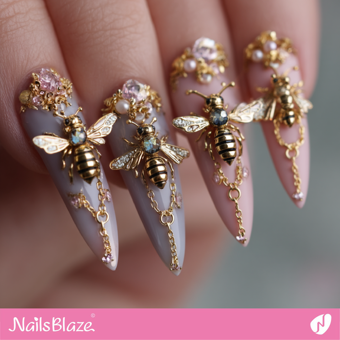 3D Bee Charms for Nails Design | Bee Nails- NB8141