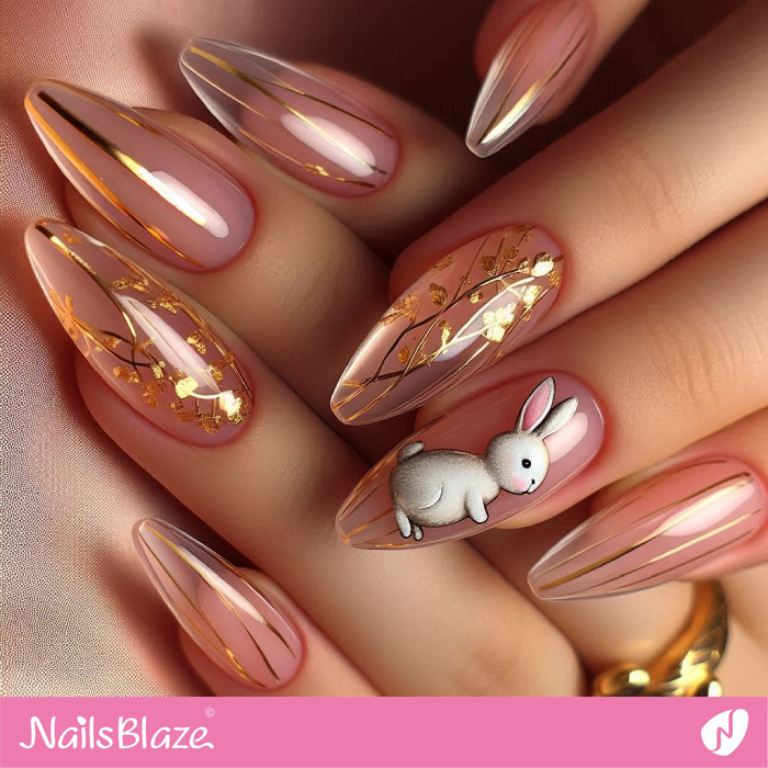 Bunny for Transparent Nails Design | Bunny Nails- NB7685