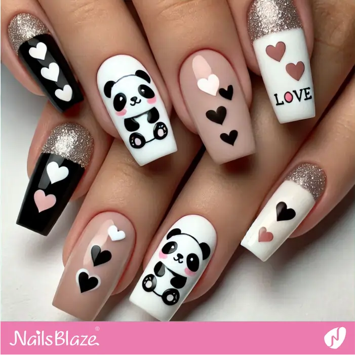 Love for Panda Nails Design | Panda Nails- NB7585