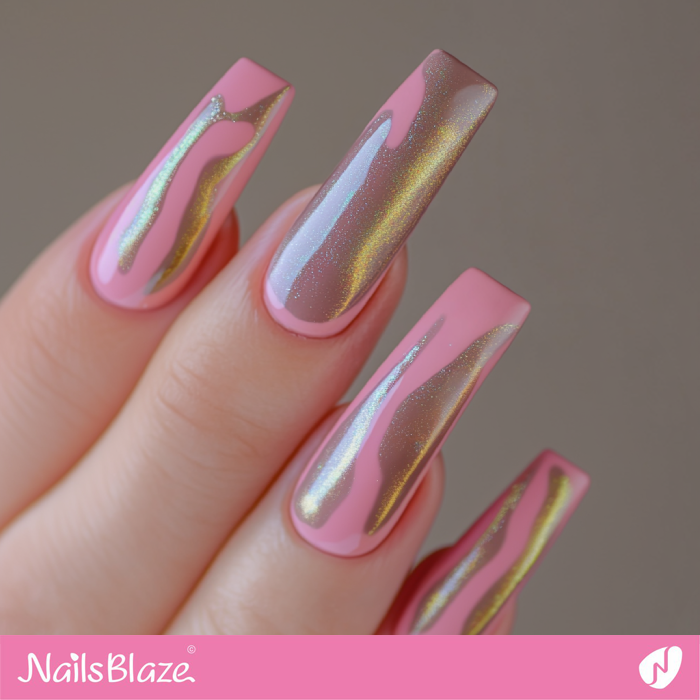 Cinnamon Slate and Pink Nails for Party | Benjamin Moore Color Trend 2025 - NB6094