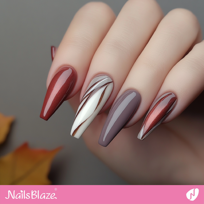 Red Nails with Cinnamon Slate Accent | Benjamin Moore Color Trend 2025 - NB6097