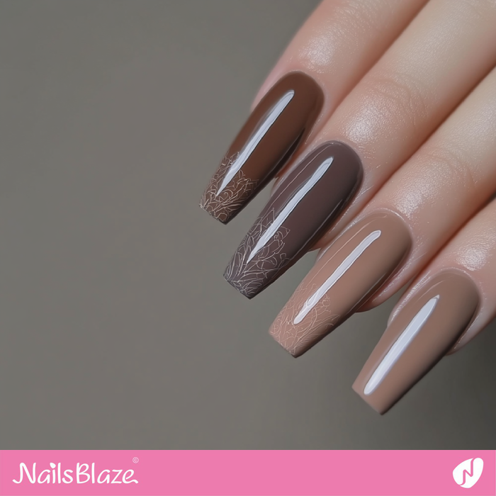 Fall Nails with Cinnamon Slate Accent | Benjamin Moore Color Trend 2025 - NB6100