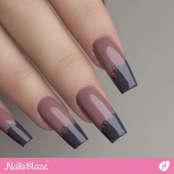 Cinnamon Slate French Manicure Design | Benjamin Moore Color Trend 2025 - NB6116