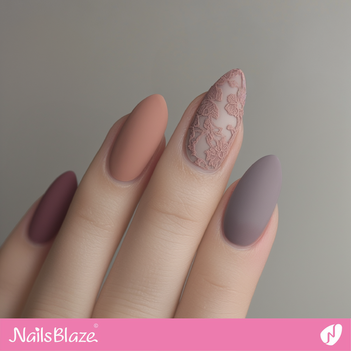 Cinnamon Slate Mix and Match Nails | Benjamin Moore Color Trend 2025 - NB6119