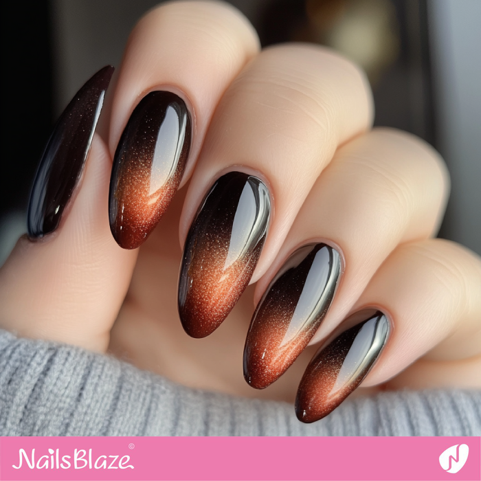 Cinnamon Aura Nails Design | Cinnamon Nails - NB6139