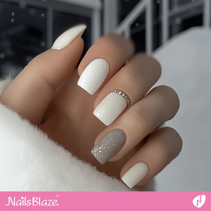 Stylish White Snow Nails | Sherwin William Color Capsule 2025 - NB6401