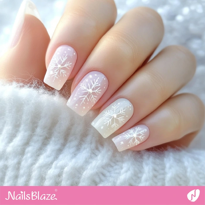 White Snow Square Nails | Sherwin William Color Capsule 2025 - NB6383