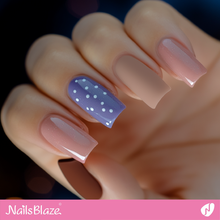 Polka Dot for Mismatched Mocha Mousse Nails | Color of the Year 2025 - NB7033