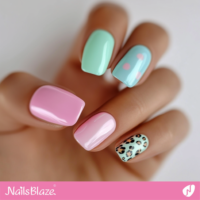 A mix of Pastel Shades | Anna Customized Nail Designs- NB7259