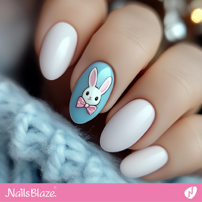 White Bunny Boy Nail Design | Arina's Unique Nail Story - NB6460