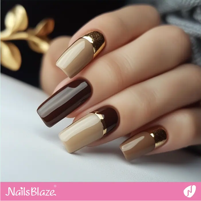 Warm Antique Hues for Chic and Understated Nails Design | Elen Customized Nail Designs- NB7388