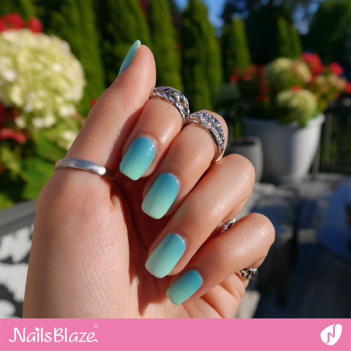 Ombré Nails in Sky Blue | Isabella Howe Customized Nails- NB8210