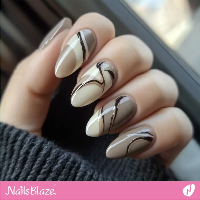 Neutral Colors for Nails Design in a Darker or Lighter Hue | Nora Customized Nail Designs- NB7328