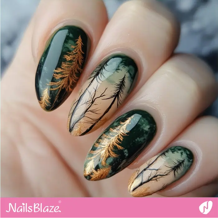 Almond Forest Fantasy Nails | Snow White Customized Nails- NB7735