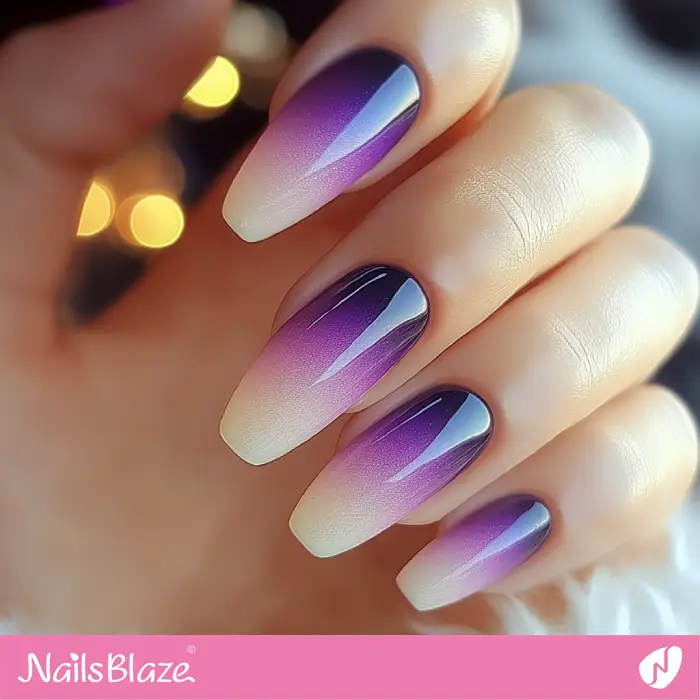 Ballerina Purple Ombre Nails | Purple Ombre Nail Art - NB6508