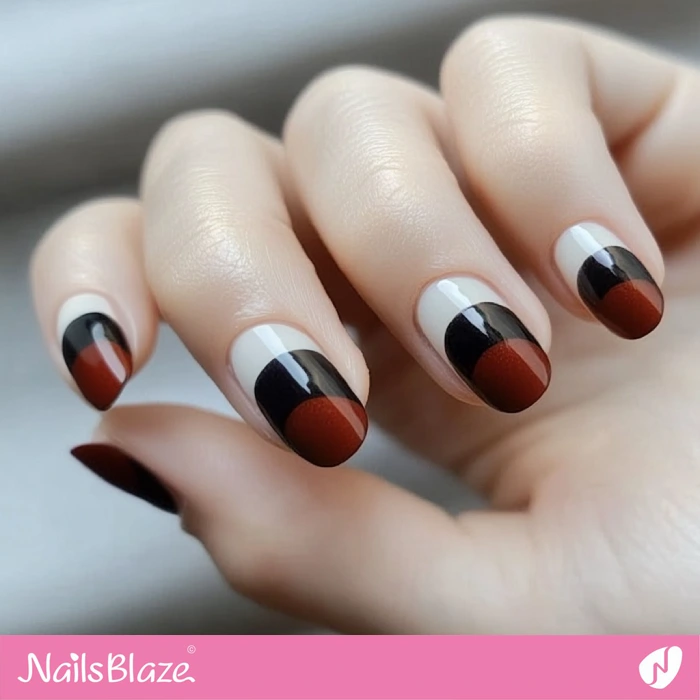 Simple Reverse French Nails Design | Reverse French Nails - NB5569