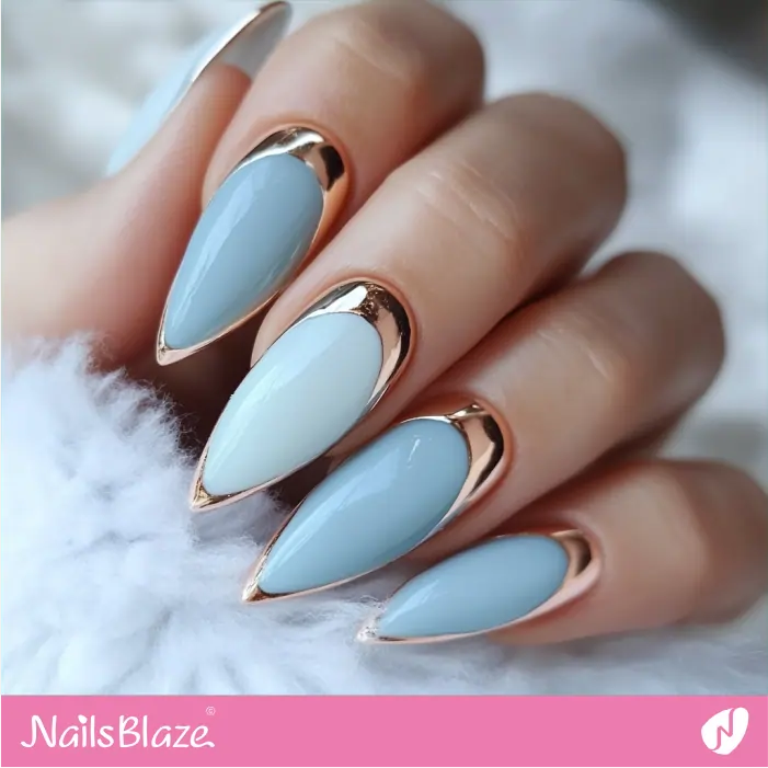 Rose Gold Outline for Nails Design | Rose Gold Nail Art- NB7841