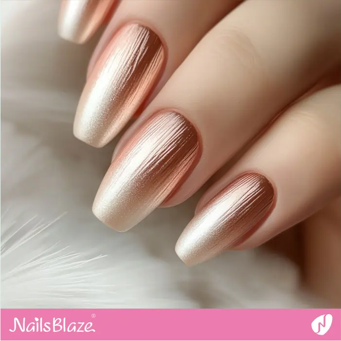 Elegant Rose Gold Ombre Nails | Rose Gold Nail Art- NB7851