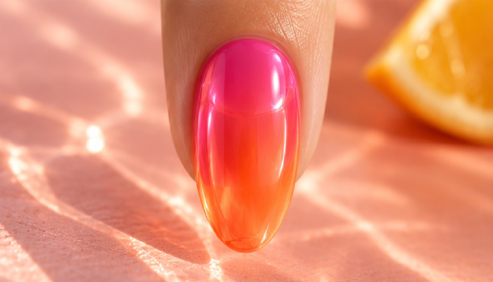 Juicy Neon Jelly Nails