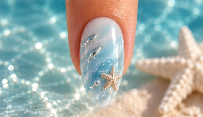 Marine Life Nail Art