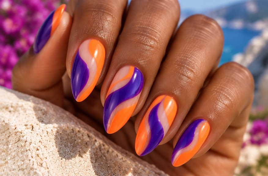 Electric Purple and Tangerine