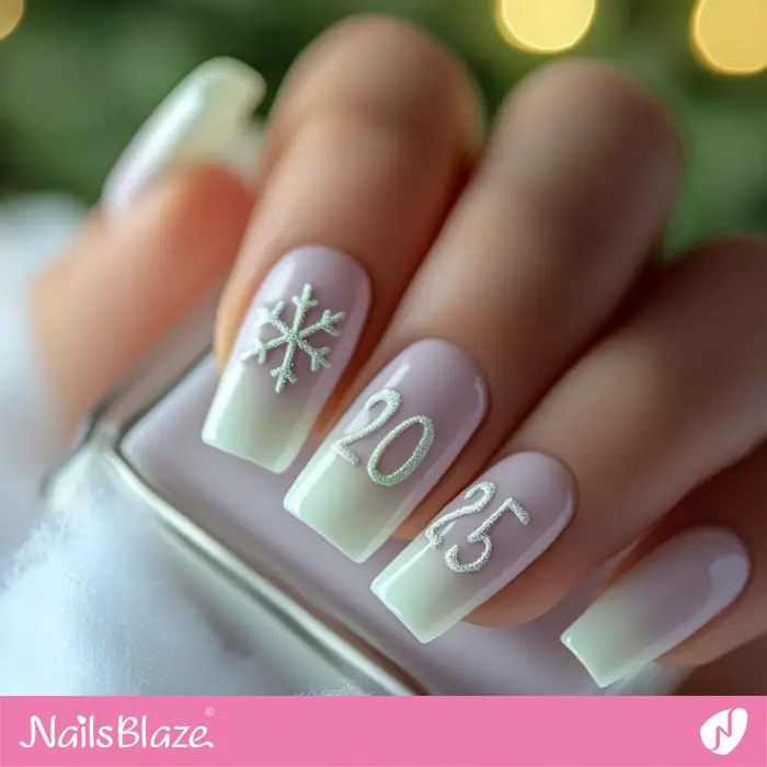 Simple Winter French Nails Design | Winter 2025 Nails - NB6653