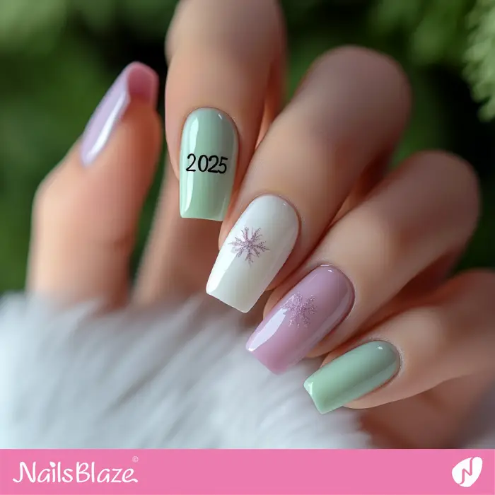 Easy Nails Design with Snowflake for Winter | Winter 2025 Nails - NB6663