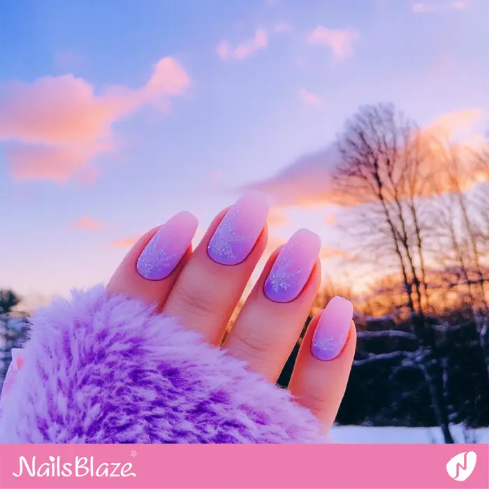 Purple Ombre Winter Trend Nails | Classy Winter Nails - NB6613