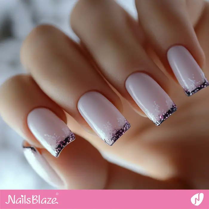 Micro French Nails Design for Winter | Classy Winter Nails - NB6597