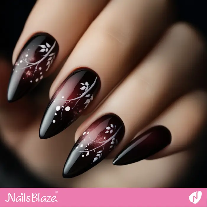 Dark Red Classy Nails for Winter | Classy Winter Nails - NB6600