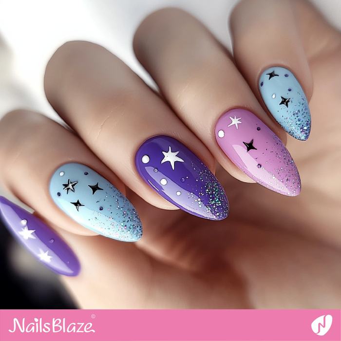 Glitter Design Mix and Match Nails for Winter | Cute Winter Nails - NB6699