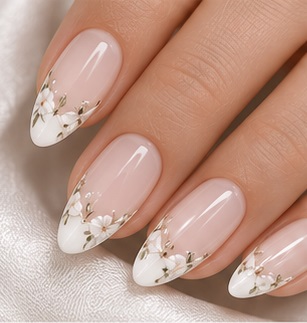 Floral French Tips