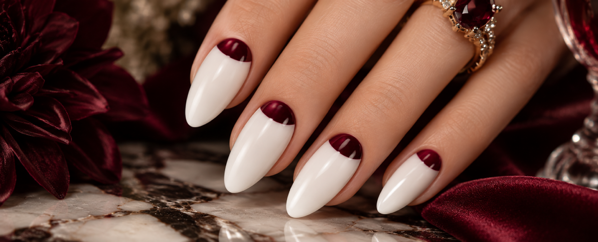 Cloud Dancer Burgundy Half-Moon
