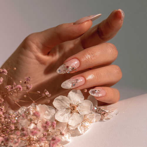 Artistic manicure and delicate nail design