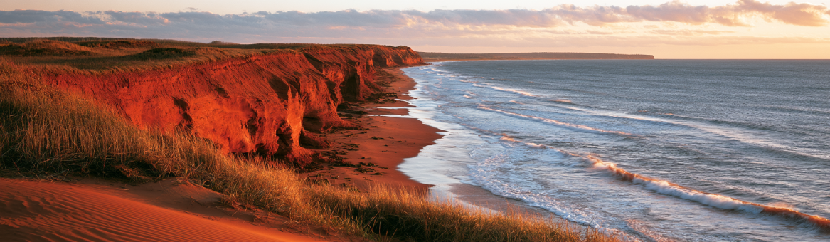 Prince Edward Island red cliffs and dunes