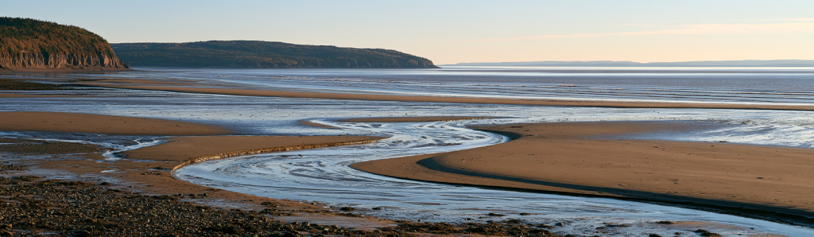 Bay of Fundy tidal flats and rocks