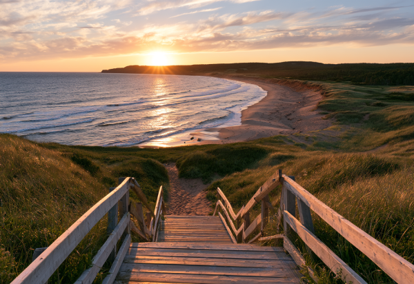 Summer beach and warm sunshine on coastal waters