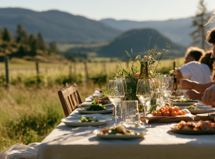 Vineyard terraces in the Okanagan Valley