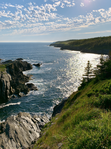 Atlantic rugged coastline and salty sea air in the Maritimes
