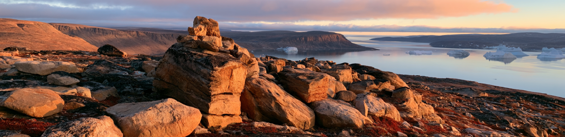 Pristine Arctic coastal floe edge and sea ice in Nunavut