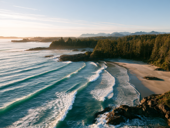 Storm watching on Vancouver Island pacific coast