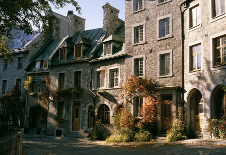 Historic stone architecture in Old Quebec City