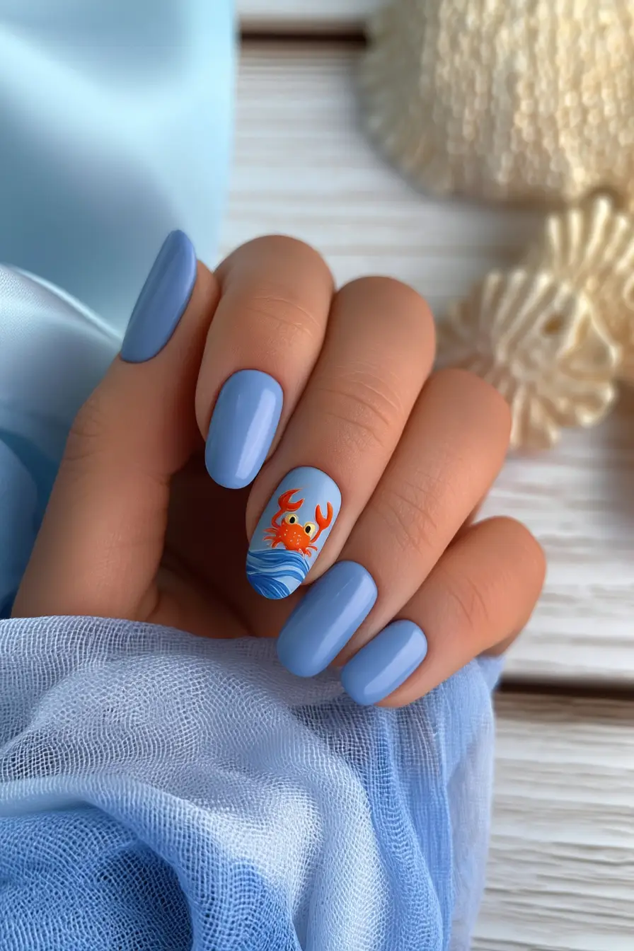 Crab nail art inspiration