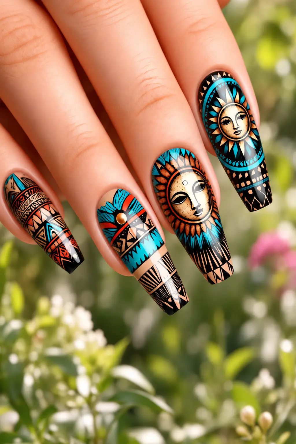 Tribal nail art inspiration