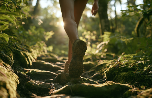 Deep forest trail for nature wellness