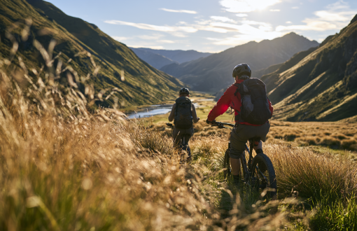 Active hiking and movement through nature