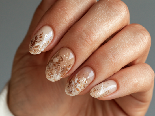 Nature-inspired artistic botanical textures and earth tones