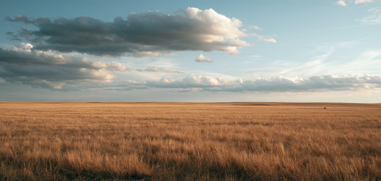 Canadian prairie grassland vast open sky