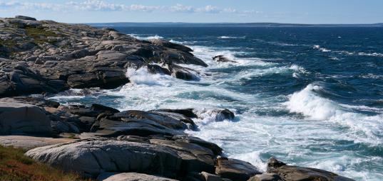 Atlantic coastal rugged shore and maritime waters